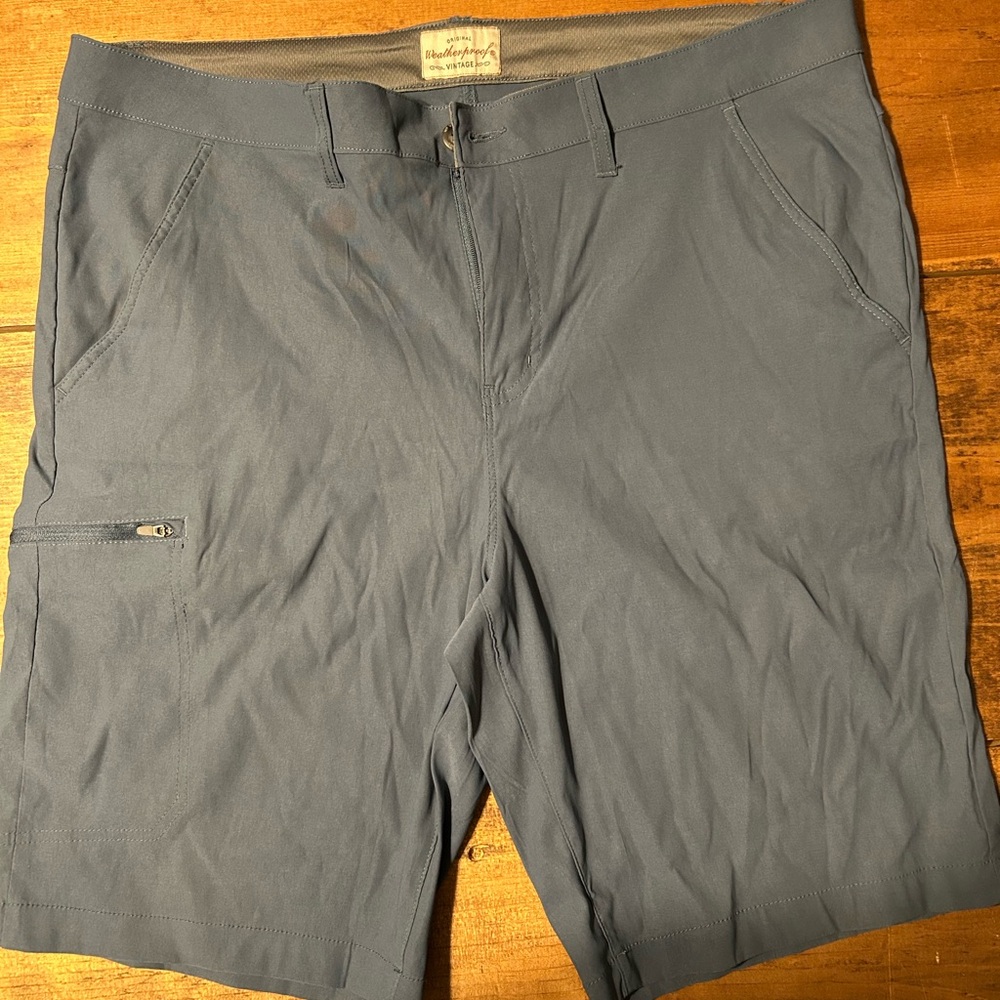 Weatherproof Men's Blue Flat Front Shorts
